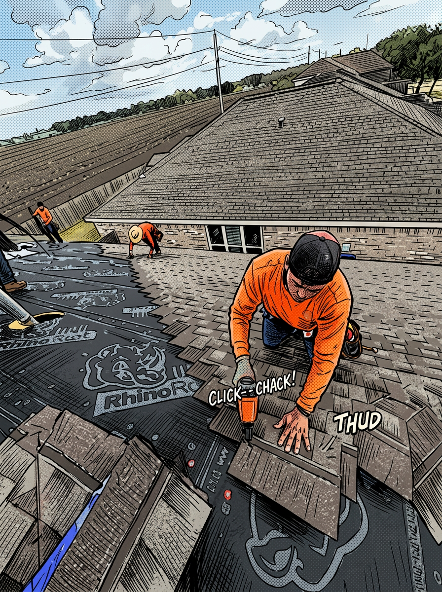 Roof Repair Services crew at work